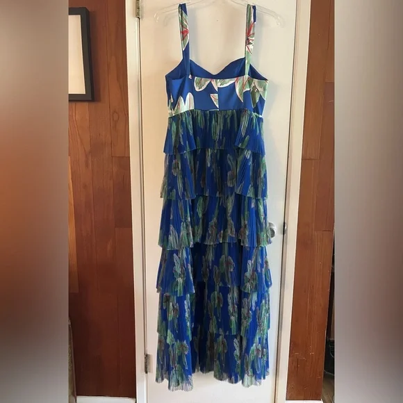 Hutch Mariah Sleeveless Tiered Dress in Coastal Bliss - Picture 3 of 10